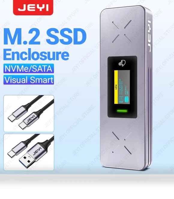 Visual Smart M.2 NVMe / SATA SSD Enclosure — Enclosures, JEYI