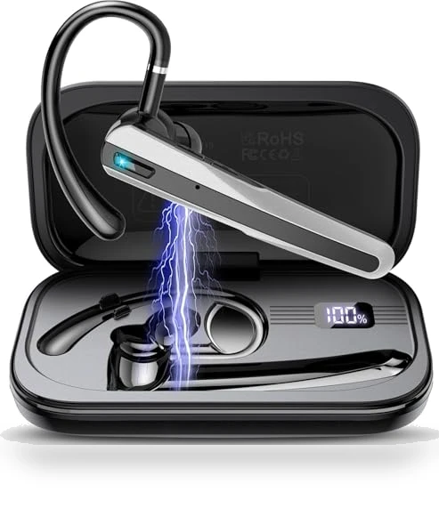 Wireless Earpiece with Dual ENC Noise Canceling Mic — Headsets, SKIUDCT
