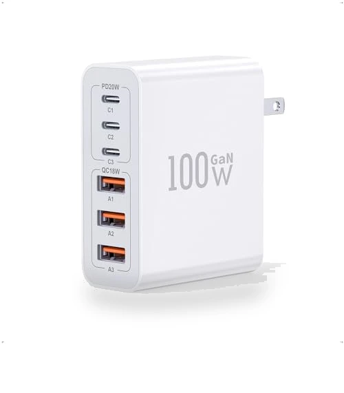 100W 6-Port PD Fast USB C Charging Block — Chargers, CSODINCE