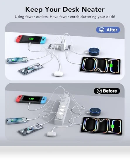 100W 6-Port PD Fast USB C Charging Block — Chargers, CSODINCE