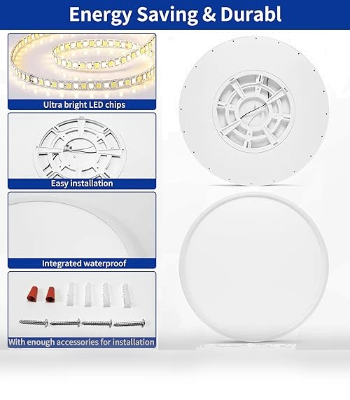 20'' LED Ceiling Light Fixture — Overhead Lighting, Glowall