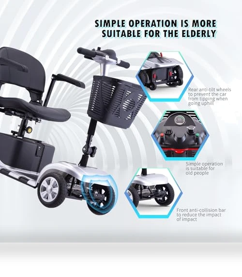 4 Wheels Electric Mobility Scooter — Rolling Walkers, DOUBLE GLOBAL INC