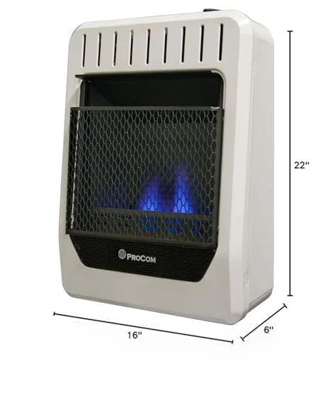 Blue Flame Space Heater with Thermostat Control — Portable Heating Solutions, ProCom