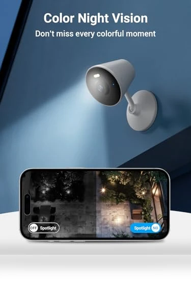 Indoor/Outdoor Security Camera — Smart Home Security, Rocktone