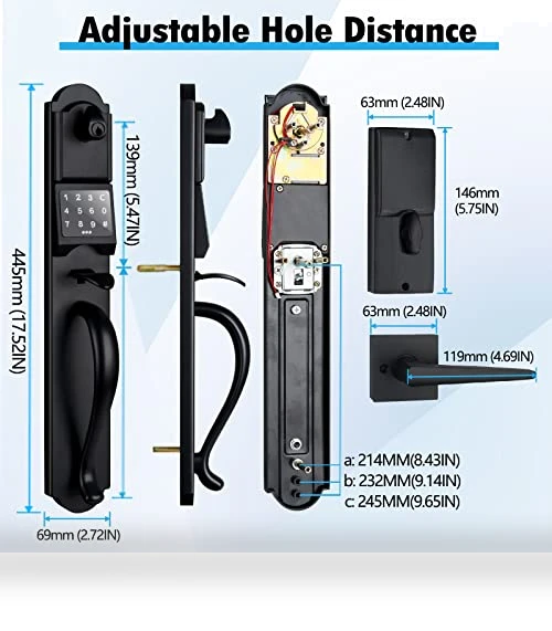 Keyless Entry Door Lock with Touchscreen — Padlocks & Hasps, HISAFE
