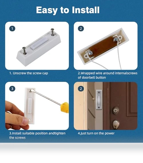 Lighted Doorbell Button — Push Buttons, Abvsdu