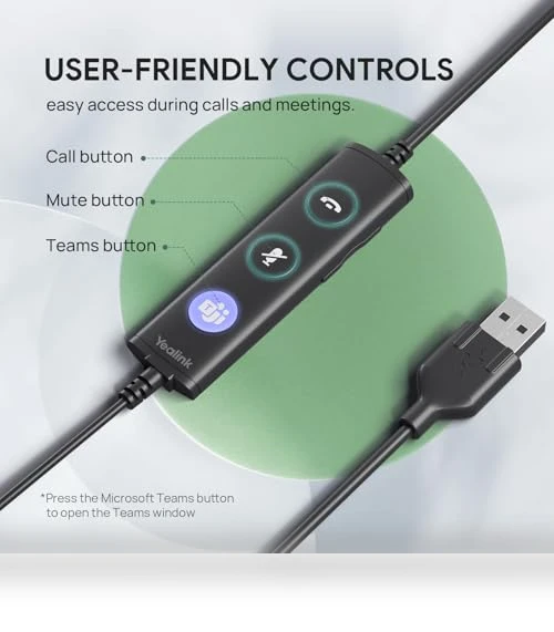 USB Headset with Noise Cancelling Microphone — Headsets, Yealink