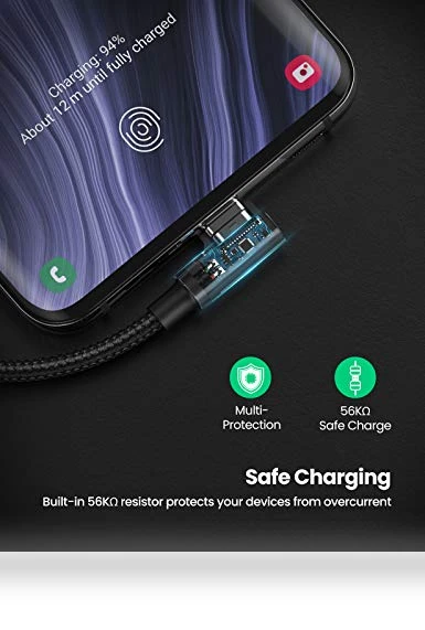 USB to USB C Cable 90 Degree Fast Charging Cord — Cables, UGREEN