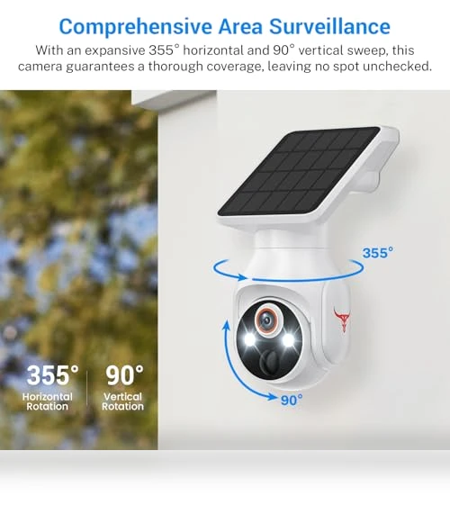WiFi Security Camera with Solar Panel — Smart Home Security, SizzChat