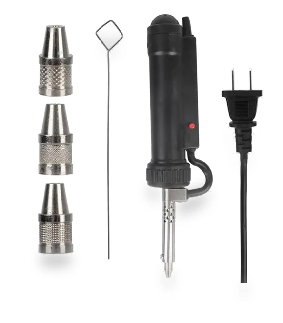 Automatic Solder Suction Pump with 3 Nozzles — Soldering Tools, SAMURAI STYLE