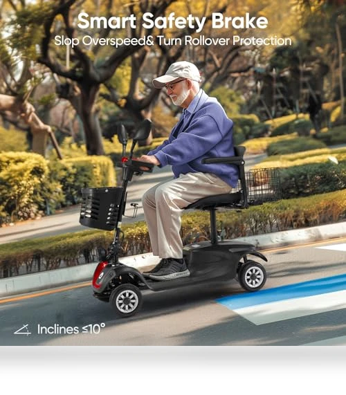 Compact 4 Wheel Mobility Scooter — Push Scooters, VERPAL