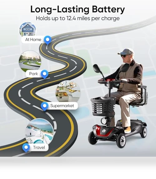 Compact 4 Wheel Mobility Scooter — Push Scooters, VERPAL