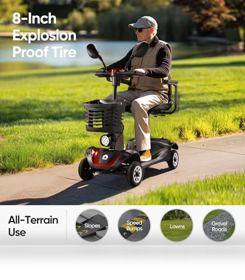 Compact 4 Wheel Mobility Scooter — Push Scooters, VERPAL