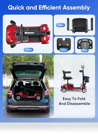 Compact 4 Wheel Mobility Scooter — Electric Self-Balancing Scooters, VERPAL