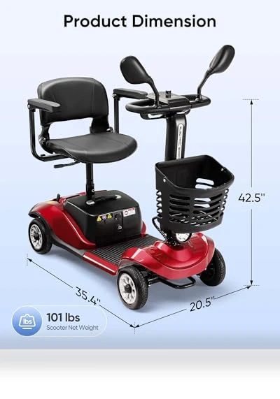 Compact 4 Wheel Mobility Scooter — Electric Self-Balancing Scooters, VERPAL