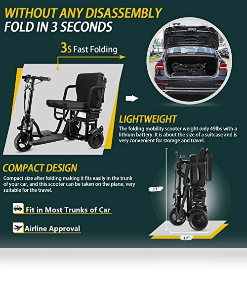Folding Mobility Scooter — Push Scooters, Jiangsu Jingzhuo Yuantai machinery co. Ltd