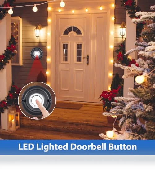 LED Round Door Bell Switch — Push Buttons, RANERVZ