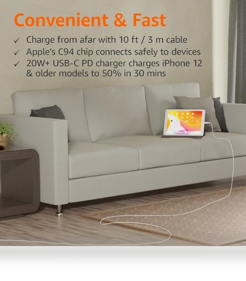 MFi Certified USB-C to Lightning Fast Charging Cable — Chargers, Amazon Basics
