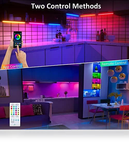 RGB Under Cabinet Lights Kit — LED Strips, Benreom