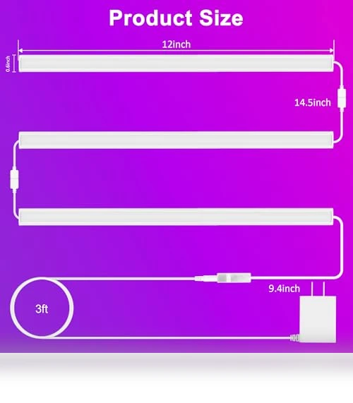 RGB Under Cabinet Lights Kit — LED Strips, Benreom