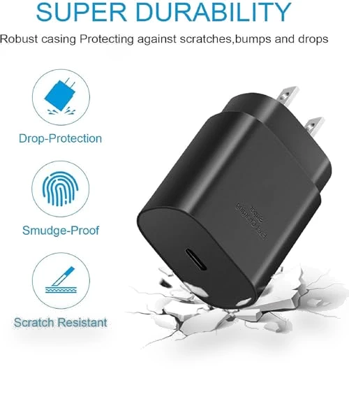 Super Fast Charging 25W USB C Wall Charger Block with 6ft Type C Charger Cable — Chargers, Guangdong Sangu Technology Co Ltd