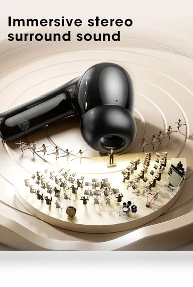 Wireless Earbuds with Big Bass Stereo Sound — In-Ear Headphones, ZZU