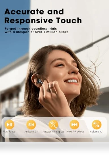 Wireless Earbuds with Big Bass Stereo Sound — In-Ear Headphones, ZZU