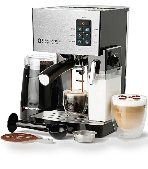 19-Bar Espresso, Cappuccino and Latte Maker 10-Piece Set — Coffee & Espresso Combos, EspressoWorks