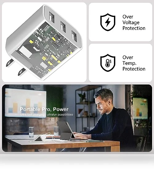 3-Port USB Wall Charger — Chargers, XIANGHONGYIAN