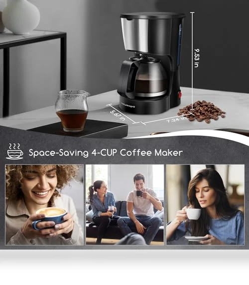 4 Cup Coffee Maker — Brewing Excellence, Aigostar