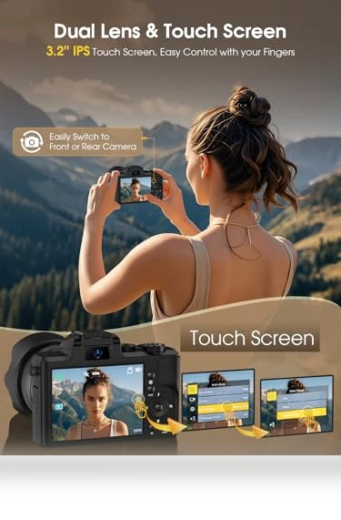 8K Digital Camera — Mirrorless Cameras, YOODEE