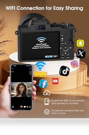 8K Digital Camera — Mirrorless Cameras, YOODEE