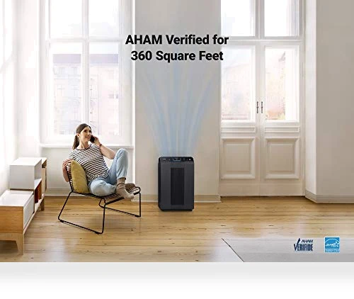 Air Purifier with True HEPA, PlasmaWave and Odor Reducing Washable AOC Carbon Filter — Activated Carbon Air Purifiers, Winix