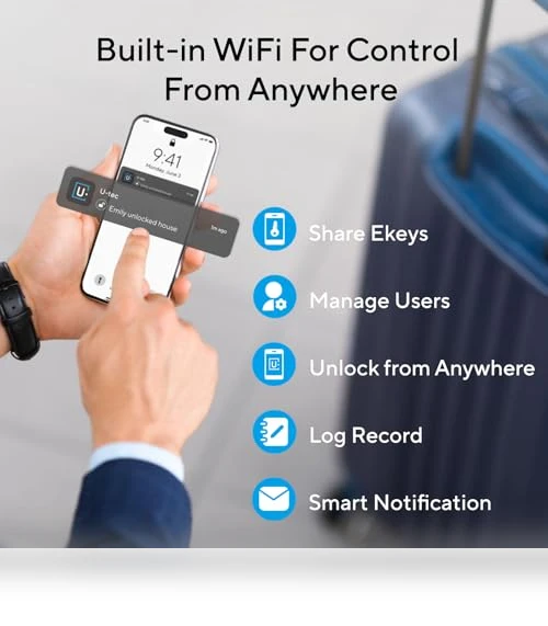 Built-in WiFi Smart Lock with Fingerprint — Smart Home Security, ULTRALOQ