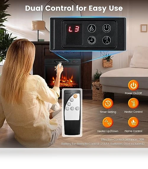 Electric Fireplace with Mantel — Electric Heating Solutions, GOFLAME