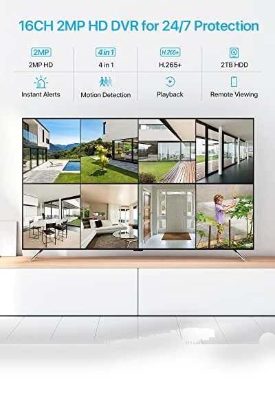 Full 1080p 16 Channel Home Security Camera System — Smart Home Security, ZOSI