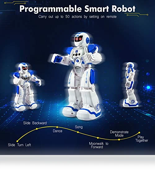 Intelligent Programmable Robot with Infrared Controller — Interactive Figures & Robots, ShanTou Shi ChengHai Qu ZhongYi WanJu ShiYe YouXian GongSi