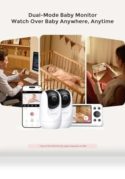 Smart WiFi Baby Monitor with 2 Cameras — Baby Monitors, Momcozy