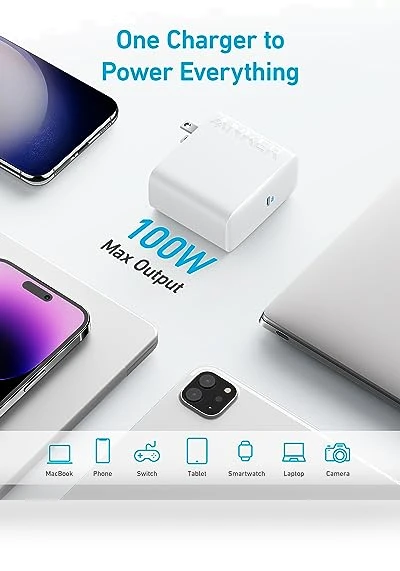 Compact and Foldable 100W USB C Charger — Chargers & Adapters, Anker