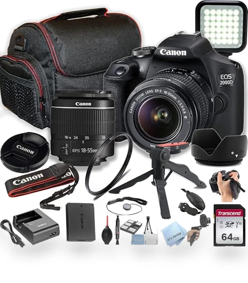 DSLR Camera with 18-55mm Lens and Accessories — Professional DSLR Cameras, Canon