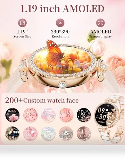 Elegant AMOLED Smartwatch for Women — Smartwatches, ESFOE