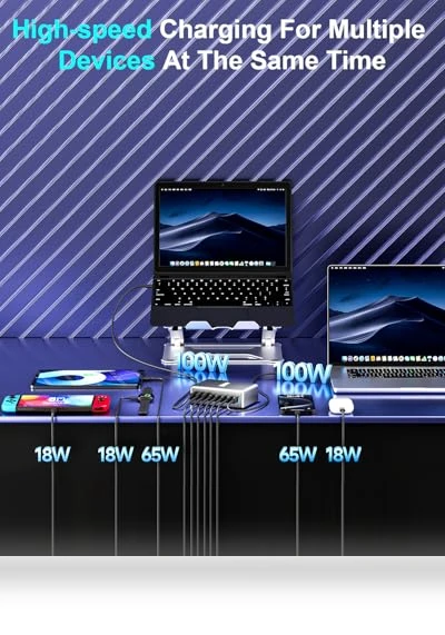 Fast USB C GAN Charger Block 8 Port Charging Station — Chargers, Shenzhen Jiuzhou Amazon Industrial Co. Ltd