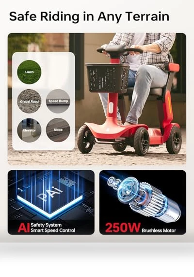 Folding Mobility Scooter — Push Scooters, PAISEEC