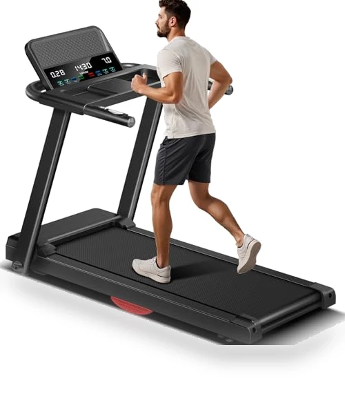 Folding Treadmill with Heart Rate Sensor — Treadmills, LONTEK