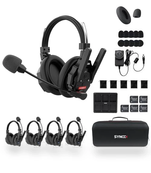 Full Duplex Wireless Intercom Headset System — Audio Conferencing, SYNCO