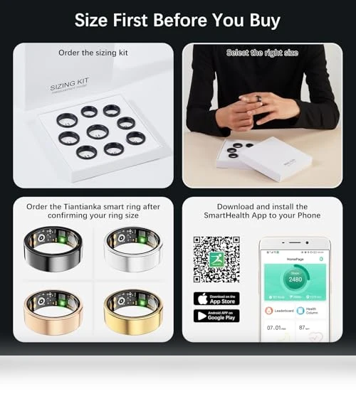 Health Tracker Ring — Wearable Accessories, Tiantianka