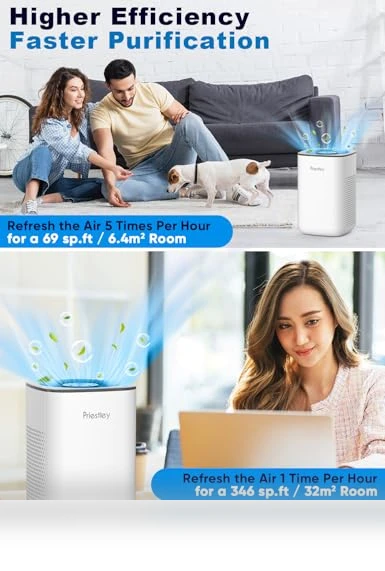 Small Air Purifier with Essential Oil Diffuser — Activated Carbon Air Purifiers, Priestley