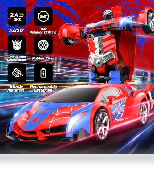 Spider RC Car Transform Robot — Remote Control Cars, DEERC