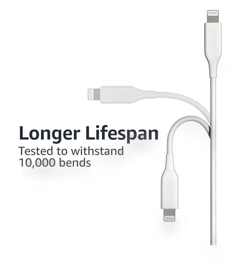 USB-A to Lightning Charger Cable — Lightning, Amazon Basics