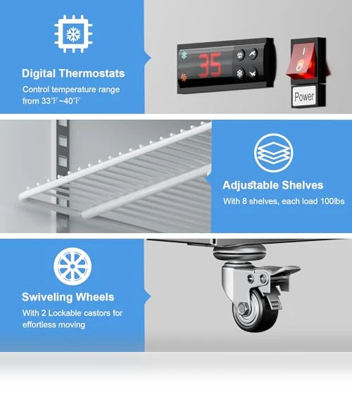 4 Door Commercial Refrigerator — Mini Fridges, ECEVT